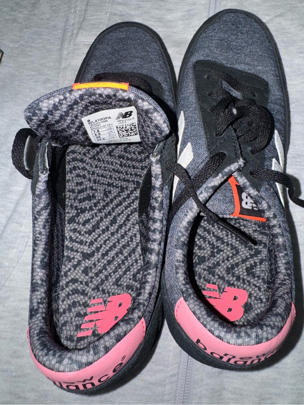 New Balance Gray and Pink Sneakers size 7.5